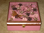 Pink Butterfly Jewellery Box