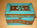 Turquoise & Suede Jewellery Box