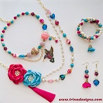 Hummingbird Garden jewelry set