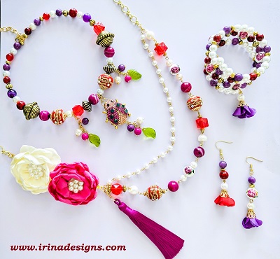 Ladybug Garden jewelry set