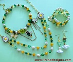 Owl & Daisy jewelry set