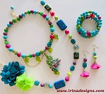 Peacock Garden jewelry set