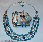 Turquoise Pearl jewellery set