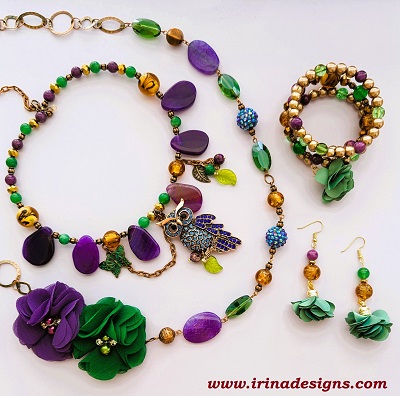 Hummingbird Garden jewelry set