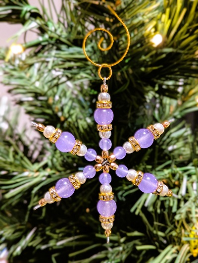 Lilac Snowflake Ornament