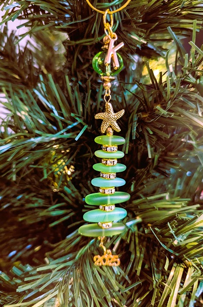 Seaglass Green Tree Ornament