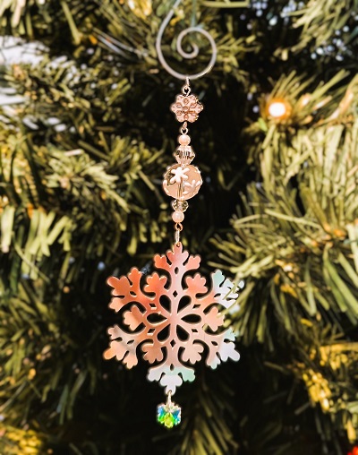 Silver Snowflake Tree Ornament