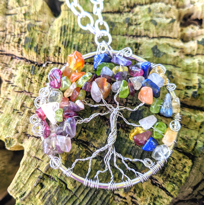 Chakra Tree of Life pendant