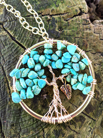 Howlite Tree of Life pendant