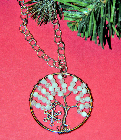 Shell & Quartz Tree of Life Pendant