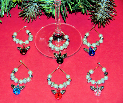 Angel Wineglass Charms